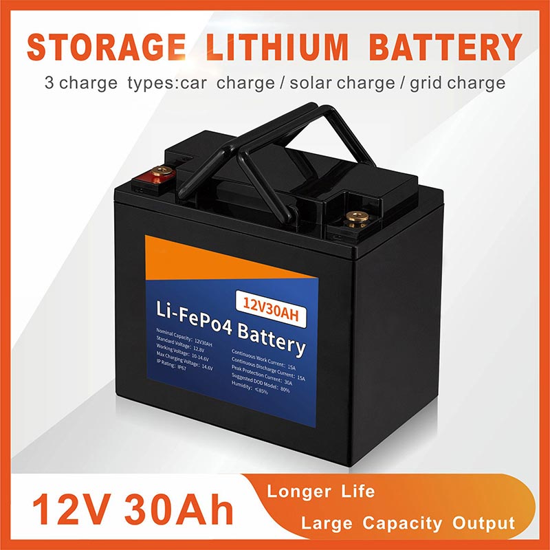 12V 30AH 0.38KWH Cell Solar Energy LiFePO4 Li-Ion Storage Lithium Ion Battery